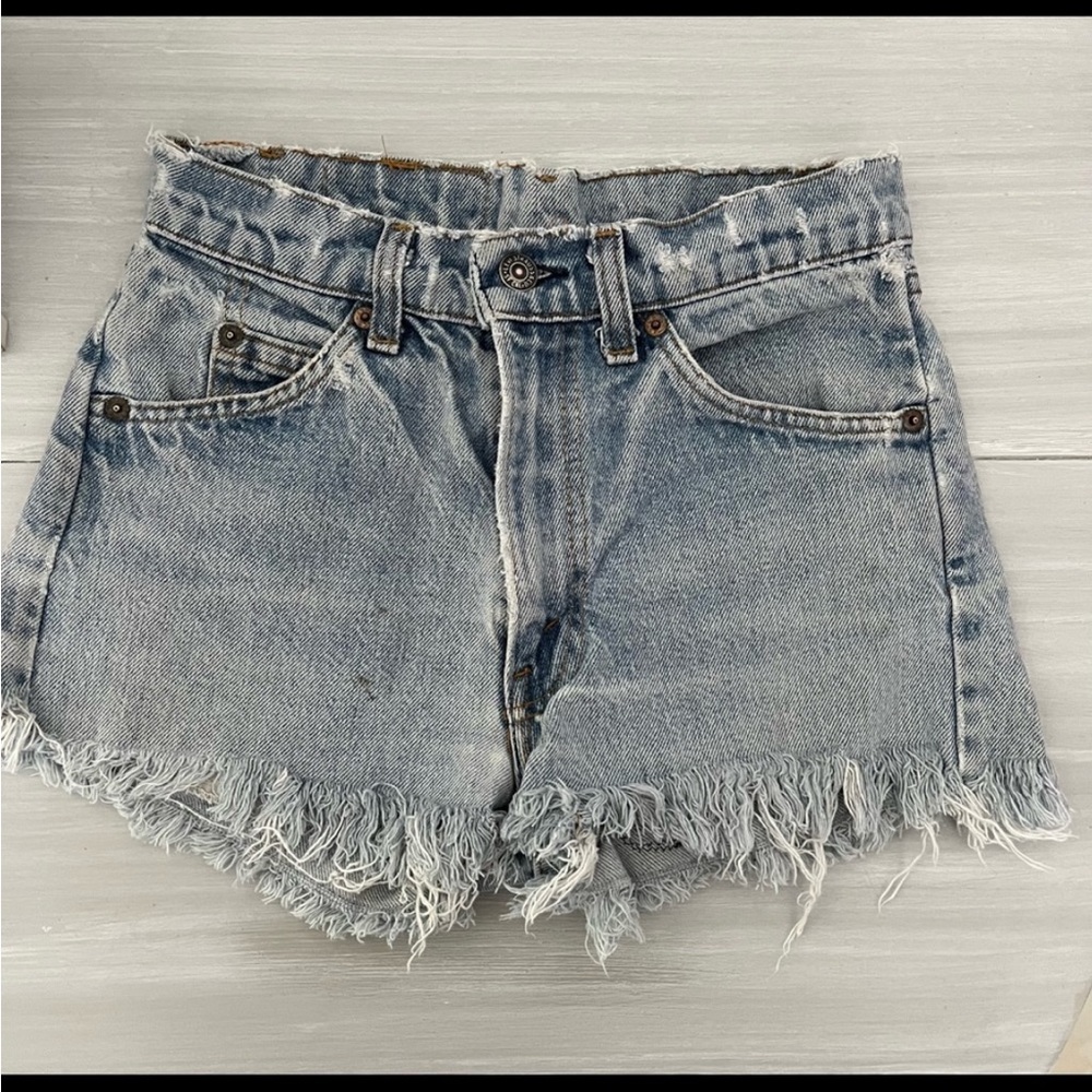 Vintage 70s Levi 501 orange tag Jean shorts